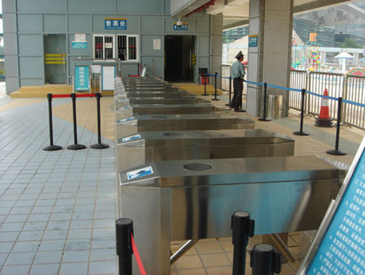 Card / RFID Wristband Electronic Turnstile Door , pedestrian gate access control Custom