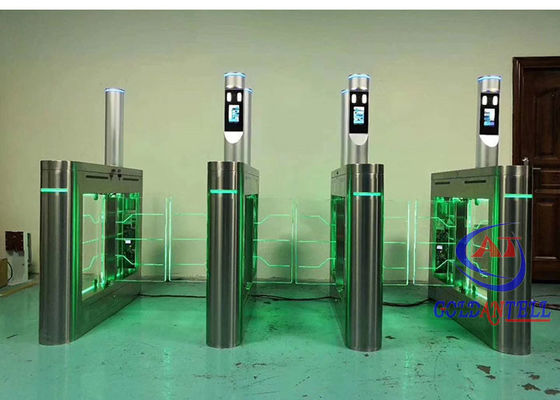 Pedestrian Swing Gate Barrier Portable Face Recognition Optical Access Control Turnstile