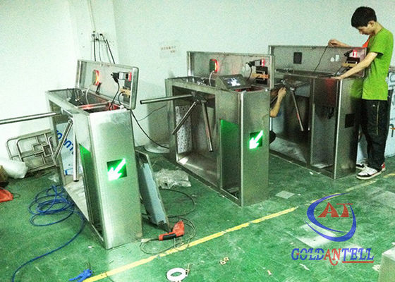 Waist height Mobile phone apps Tripod Turnstile Gate , office building turnstile security gates