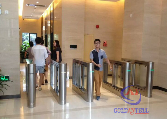 OEM Logo Sliding Turnstile / QR code Turnstile Door / Security Swing Barrier Gate / For Public Lobby