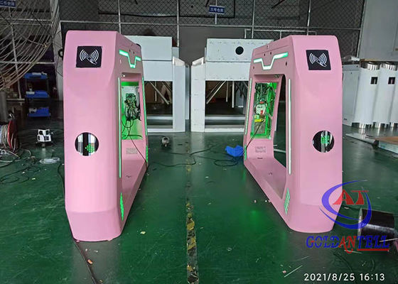 304 Stainless Steel Swing Barrier Gate 120x30x100cm Waterproof Automatic