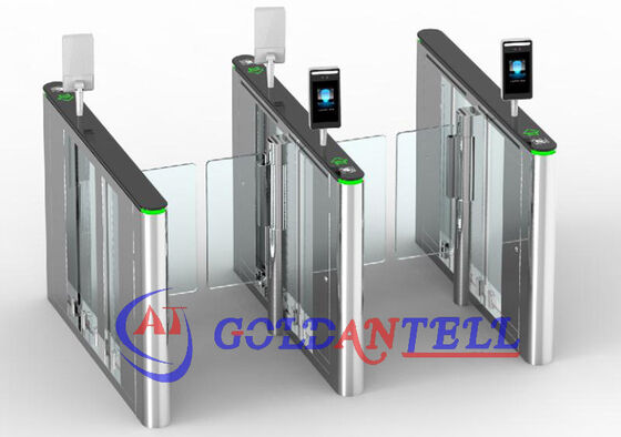 Waterproof Indoor & Outdoor Pedestrian Biometric Access Control Turnstile Gate Swing Barrier Facial Recognition Turnstiles