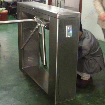 TCP / IP Communication Coin Operated Turnstile Half Height Entry Token Machine Door