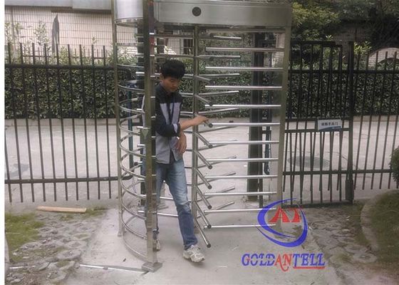 Brushed Stainless Steel Full Height Gate Qr Code Scanner Pedestrian Channel Management