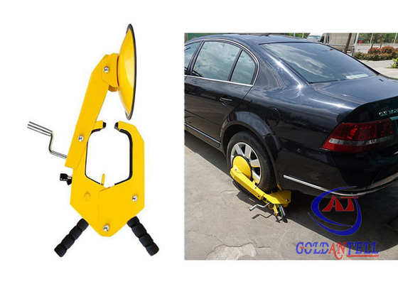 Parking A 3 Steel Material car tire locks , professional keep it wheel clamp