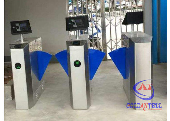 SUS304 Flap Barrier Gate Face Fingerprint Code Recognition For Fitness Center