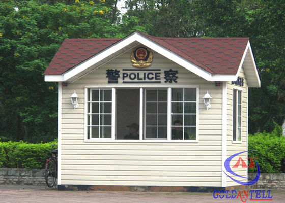 Insulation Outdoor Kiosk Security Guard Booths Easy Assembly , Custom Size