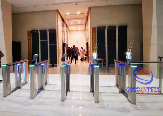 Office Gym 40 - 60p/M Portable Turnstiles Passageway Facial Recognition Turnstiles