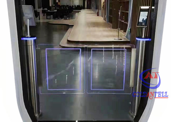 دروازه مانع چرخشی تک قطبی عابر پیاده مکانیکی Face Reader دروازه گردان امنیتی
