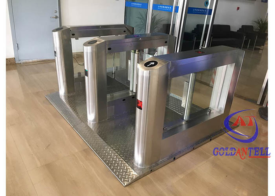 اثر انگشت بیومتریک RFID Turnstile ساختمان اداری شیشه ای درب تورنستیله