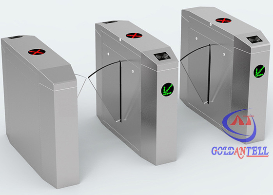 SUS 304 RFID کارت خوان فلاپ مانع دروازه کنترل دسترسی اثر انگشت کنترل دسترسی فلاپ Turnstiles