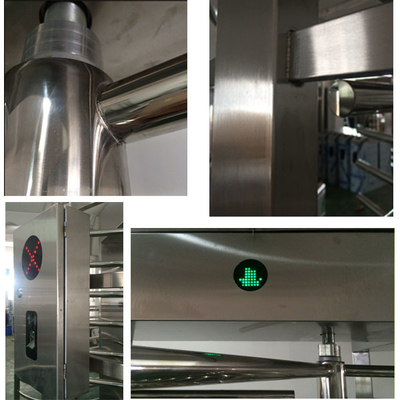 304 Stainless Steel Full Height Turnstile with RFID Fingerprint Access Control