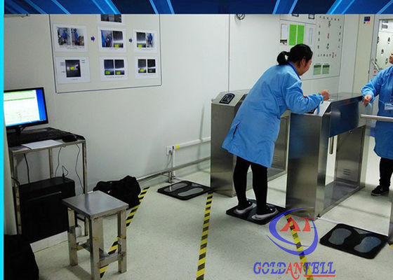 High Security 304 Stainless Steel Turnstile Gate With Human Body ESD Tester